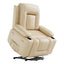 PU Leather Power Lift Recliner Chair With Massage and Heat, Adjustable Furniture for Back, Legs w/ 3 Positions, Usb Port, Side Pocket (Beige, 27 Seat Width+Cup Holders)QuantumX Chargers