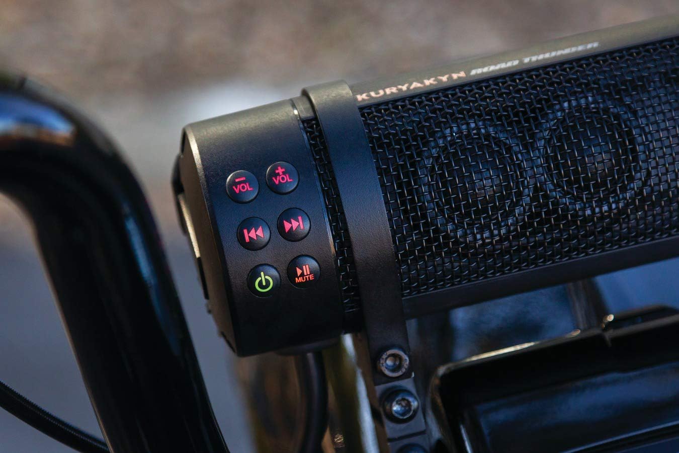 Road Thunder 300W Waterproof Bluetooth Motorcycle Sound Bar, Handlebar Mount, Satin BlackQuantumX Chargers