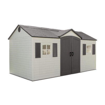 Side Entry 15 ft. W x 8 ft. D Plastic Storage ShedQuantumX Chargers