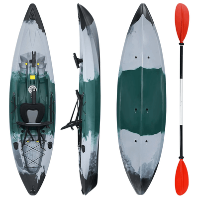Sit - on - Top Fishing Kayaks for Adults, 9.7 FT One Person Recreational Touring KayakQuantumX Chargers
