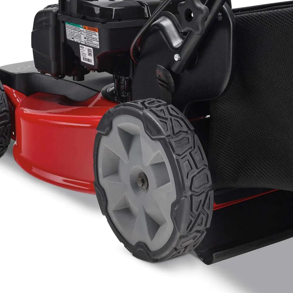 To 22 in. Recycler High Wheel FWD Gas Walk Behind Self Propelled Lawn Mower with Super BaggerQuantumX Chargers