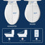 USPA 6800 Luxury Electric Bidet Seat for Elongated Toilets in WhiteQuantumX Chargers
