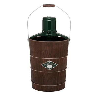 White Mountain 6 Qt. Green and Brown Electric Ice Cream MakerQuantumX Chargers