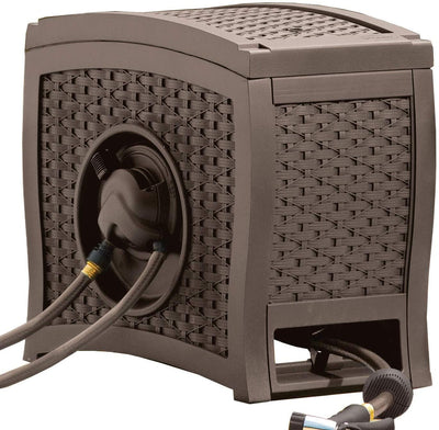 Wicker Garden Hose Reel Lightweight Portable Hands Free Water Powered Retractable Hose ReelQuantumX Chargers
