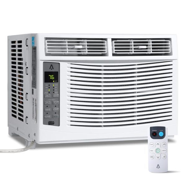Window Air Conditioner With Reusable Filter & Controls, 6000 BTU 115V~, Suitable for 250 Sq.QuantumX Chargers