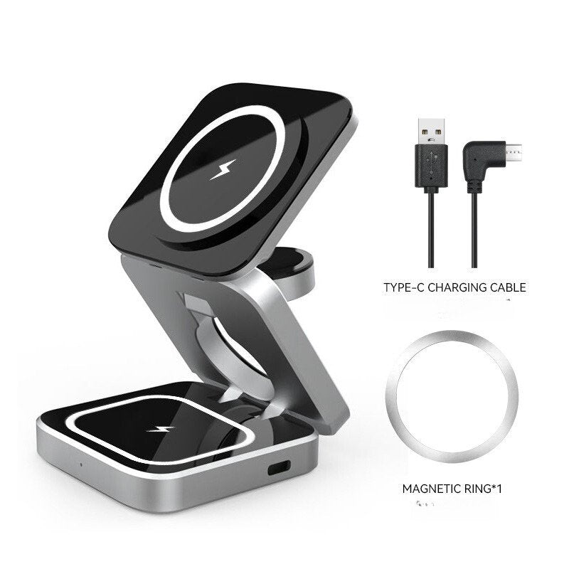 EDS Group 474370 - CELLY MAG CHARGE FOLDABLE CARICABATTERIE WIRELESS  PIEGHEVOLE MAGSAFE TURBO CHARGE 17.5 W RICARICA FINO A 2 PRODOTTI  CONTEMPORANEAMENTE TELEFONO E SMARTWATCH - CELLY (ACCESSORI TELEFONIA -  CARICABATTERIE WIRELESS)