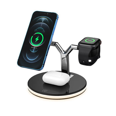 3 In 1 MagSafe Compatible Wireless Charger with Night LightQuantumX Chargers