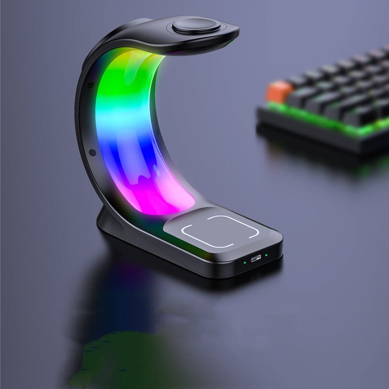 4 In 1 Apple Device Compatible Wireless Charger With RGB LightQuantumX Chargers