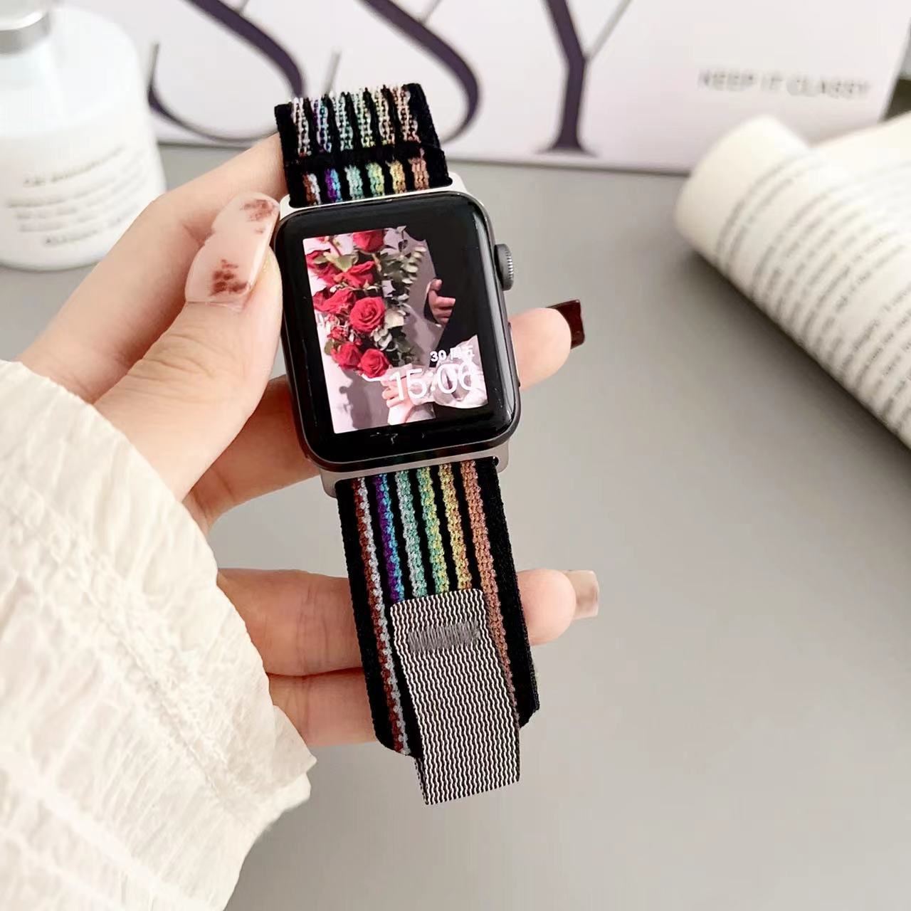 Woven apple best sale watch strap