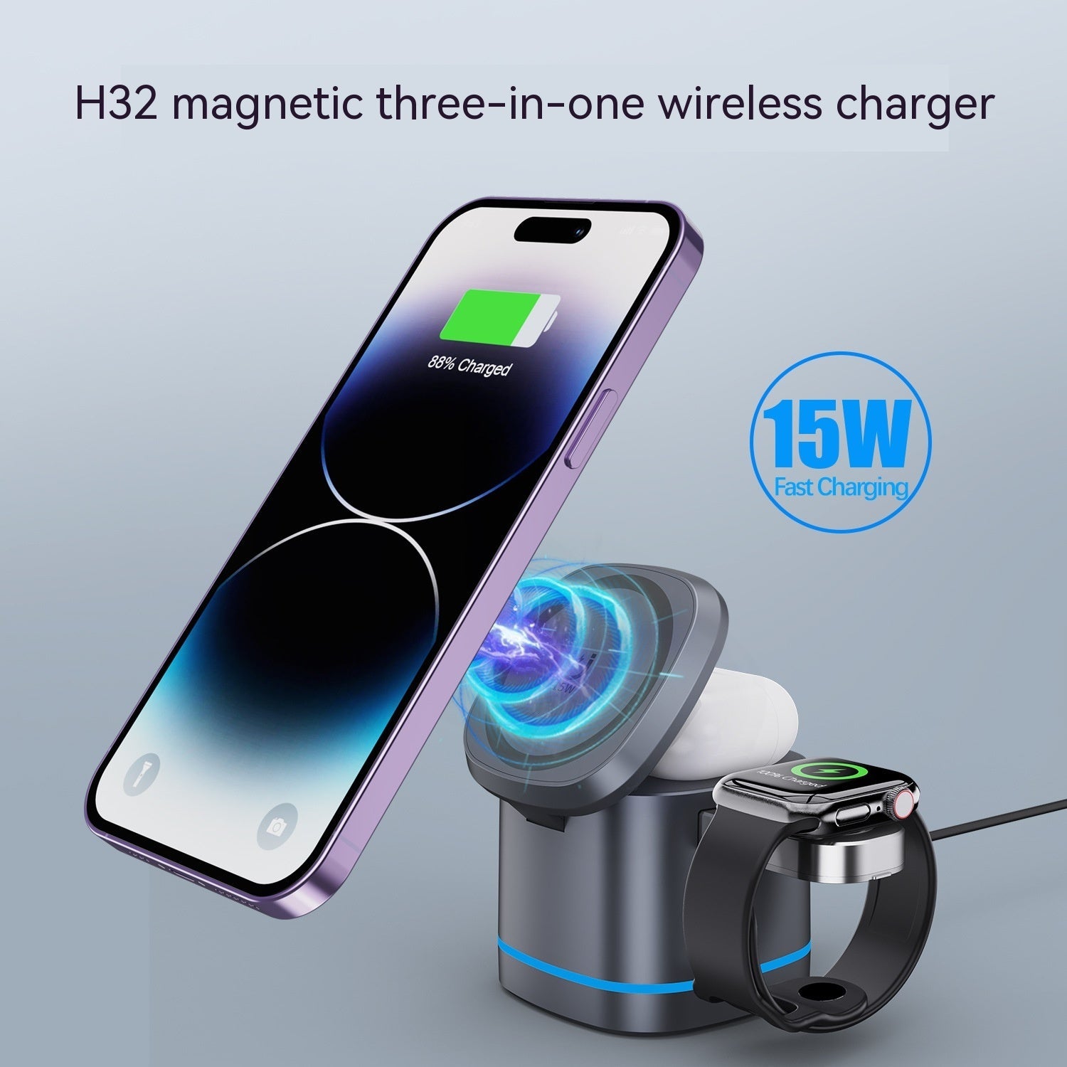Magsafe 3 in 1 Foldable Wireless ChargerQuantumX Chargers